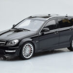Mercedes C63 AMG S204 T-Model Melns GT Spirit 1:18