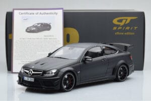 Mercedes C63 AMG W204 Black Series Matēts Melns GT Spirit 1:18 GT843 Sveķi — attēls 6 no 6