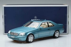 Mercedes CL600 C140 Zils Metallik Norev 1:18 183448 Metāls — attēls 7 no 7