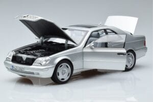 Mercedes CL600 C140 Sudrabs Metallik Norev 1:18 183446 Metāls — attēls 2 no 7