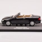 Mercedes CLK A209 Kabriolets Obsidian Melns Metālisks Minichamps 1:43