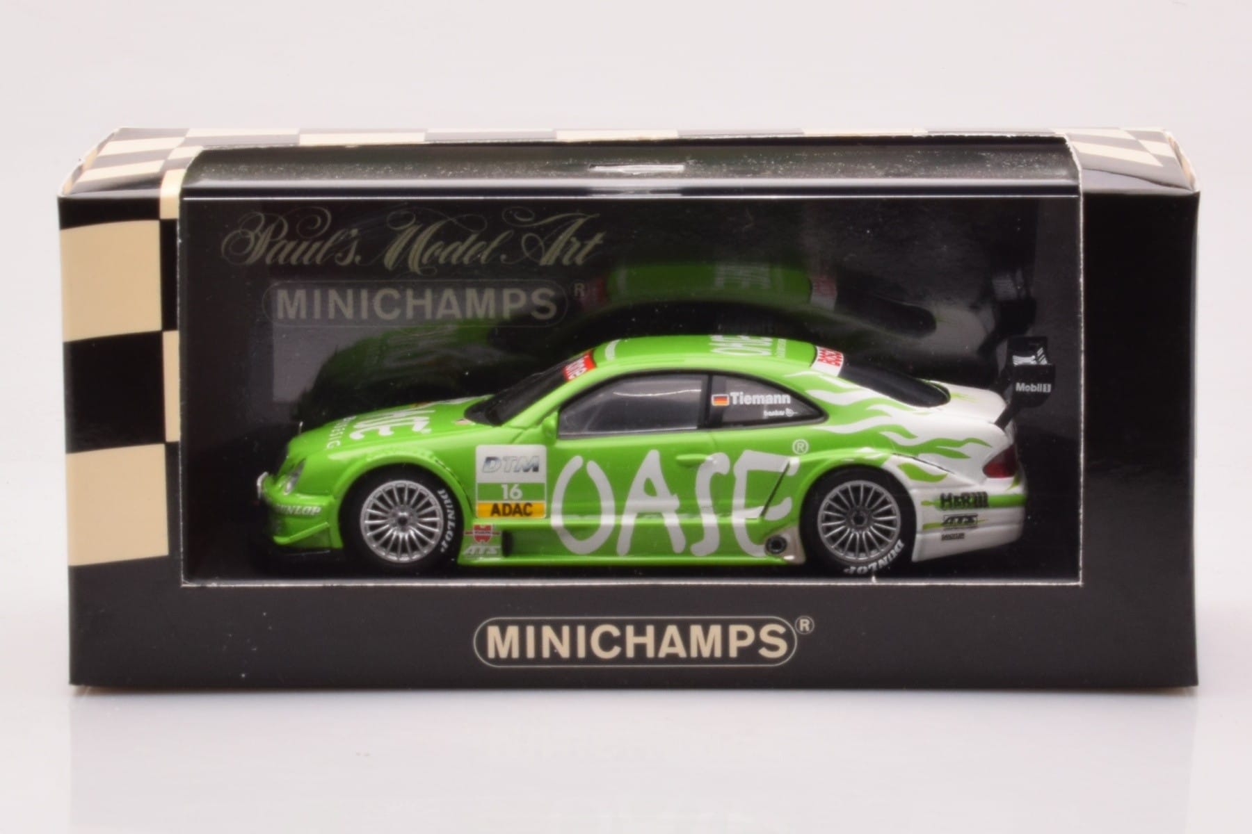 Mercedes CLK DTM Team OASE AMG #16 M. Tiemann DTM 2001 Minichamps 1:43 400023116 Metāls — attēls 4 no 4