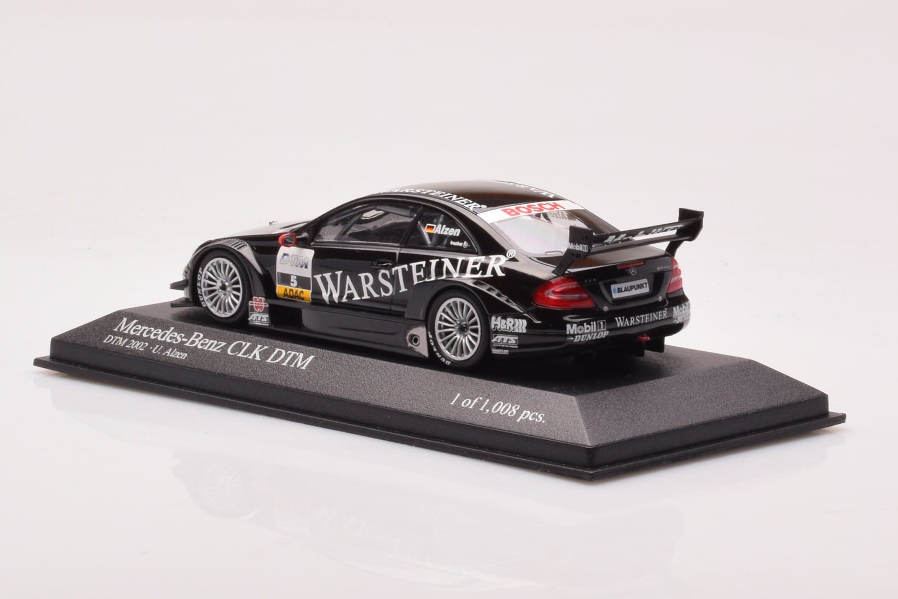 Mercedes CLK DTM Team Warsteiner AMG #5 U. Alzen DTM 2002 Minichamps 1:43 400023025 Metāls — attēls 3 no 4