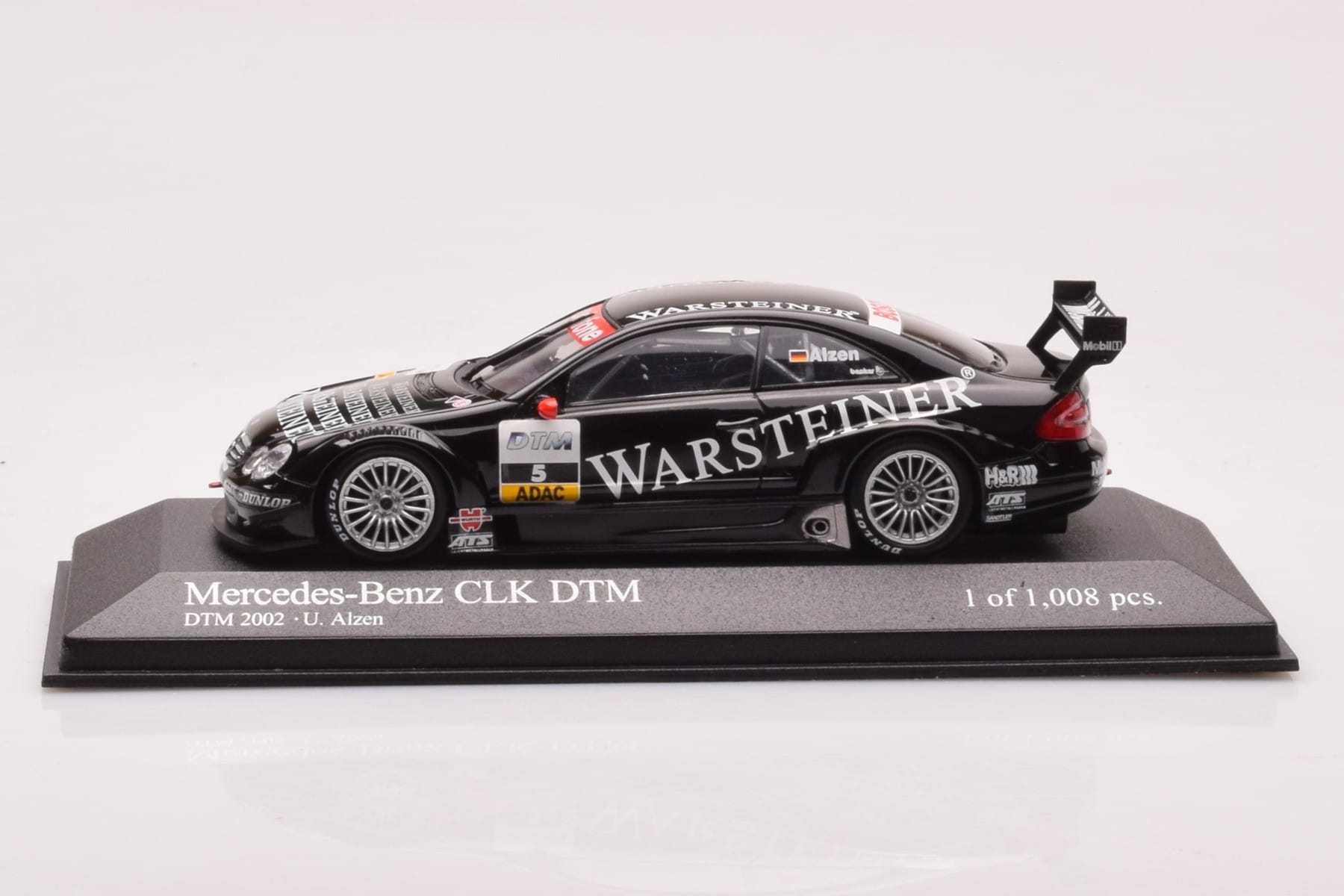 Mercedes CLK DTM Team Warsteiner AMG #5 U. Alzen DTM 2002 Minichamps 1:43 400023025 Metāls
