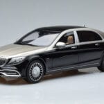 Mercedes Maybach S600 W222 Melns Sudrabs GT Spirit 1:18 GT237 Sveķi