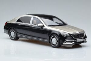 Mercedes Maybach S600 W222 Melns Sudrabs GT Spirit 1:18 GT237 Sveķi — attēls 4 no 6