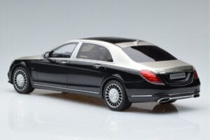Mercedes Maybach S600 W222 Melns Sudrabs GT Spirit 1:18 GT237 Sveķi — attēls 5 no 6