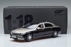 Mercedes Maybach S600 W222 Melns Sudrabs GT Spirit 1:18 GT237 Sveķi — attēls 6 no 6