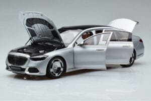 Mercedes Maybach S600 W222 V12 Biturbo Hightech Sudrabs Almost Real 1:18 820118 Metāls — attēls 2 no 12