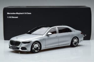 Mercedes Maybach S600 W222 V12 Biturbo Hightech Sudrabs Almost Real 1:18 820118 Metāls — attēls 12 no 12