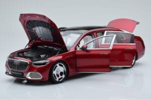 Mercedes Maybach S600 W222 V12 Biturbo Patagonia Sarkans Almost Real 1:18 820119 Metāls — attēls 2 no 10