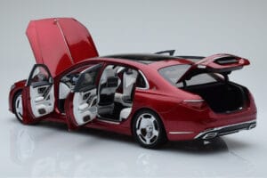 Mercedes Maybach S600 W222 V12 Biturbo Patagonia Sarkans Almost Real 1:18 820119 Metāls — attēls 5 no 10