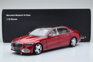 Mercedes Maybach S600 W222 V12 Biturbo Patagonia Sarkans Almost Real 1:18 820119 Metāls — attēls 10 no 10