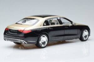 Mercedes Maybach S680 X223 Zeltains Melns Metallic Norev 1:18 183917 Metāls — attēls 3 no 7