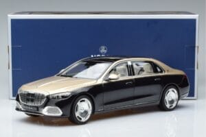 Mercedes Maybach S680 X223 Zeltains Melns Metallic Norev 1:18 183917 Metāls — attēls 7 no 7