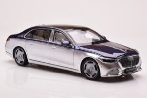 Mercedes Maybach S680 W223 Nautical Zils Cirrus Sudrabs Almost Real 1:18 820125 Metāls — attēls 6 no 8