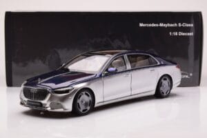 Mercedes Maybach S680 W223 Nautical Zils Cirrus Sudrabs Almost Real 1:18 820125 Metāls — attēls 8 no 8
