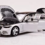 Mercedes Maybach S680 W223 Obsidian Melns Diamond Balts Almost Real 1:18 - image 2 of 7