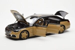 Mercedes Maybach S680 W223 Obsidian Melns Sand Almost Real 1:18 820124 Metāls — attēls 2 no 7