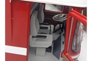 Mercedes O317 Porsche Transporter Sarkans CMR 1:18 CMR149 Metāls — attēls 11 no 12