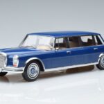 Mercedes S-Class 600 W100 LWB Pullman Tumši Zils MCG 1:18 MCG18189 Metāls