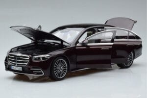 Mercedes S-Class W223 AMG Line Sarkans Norev 1:18 183804 Metāls — attēls 2 no 8