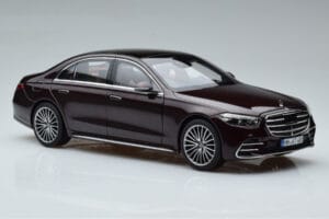 Mercedes S-Class W223 AMG Line Sarkans Norev 1:18 183804 Metāls — attēls 6 no 8