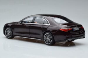 Mercedes S-Class W223 AMG Line Sarkans Norev 1:18 183804 Metāls — attēls 7 no 8