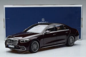 Mercedes S-Class W223 AMG Line Sarkans Norev 1:18 183804 Metāls — attēls 8 no 8