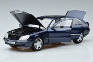 Mercedes S55 AMG W220 Zils Norev 1:18 183817 Metāls — attēls 2 no 7