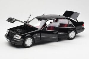 Mercedes S600 W140 Melns Norev 1:18 183722 Metāls — attēls 2 no 8