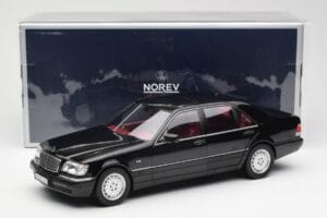 Mercedes S600 W140 Melns Norev 1:18 183722 Metāls — attēls 8 no 8
