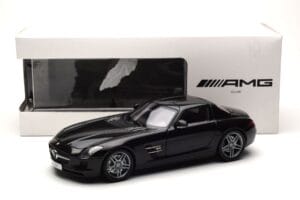 Mercedes SLS AMG Obsidian Melns Metaliks Minichamps 1:18 B66960042 Metāls — attēls 7 no 7