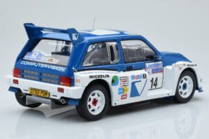 MG Metro 6R4 #14 D. Llewellin / P. Short RAC Rally 1986 IXO 1:18 18RMC068C Metāls — attēls 2 no 6