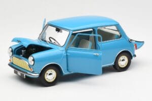 Morris Mini Minor Zils Kyosho 1:18 08964BL Metāls — attēls 2 no 8