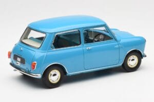 Morris Mini Minor Zils Kyosho 1:18 08964BL Metāls — attēls 3 no 8