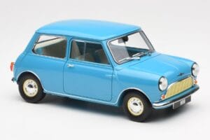 Morris Mini Minor Zils Kyosho 1:18 08964BL Metāls — attēls 6 no 8