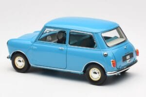 Morris Mini Minor Zils Kyosho 1:18 08964BL Metāls — attēls 7 no 8