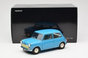 Morris Mini Minor Zils Kyosho 1:18 08964BL Metāls — attēls 8 no 8