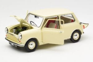 Morris Mini Minor Balts Kyosho 1:18 08964W Metāls — attēls 2 no 8