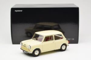 Morris Mini Minor Balts Kyosho 1:18 08964W Metāls — attēls 8 no 8