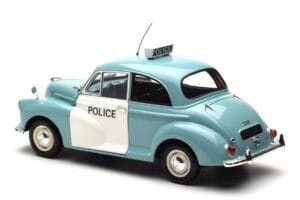 Morris Minor Policija Zils & Balts Minichamps 1:18 150137090 Metāls — attēls 7 no 8