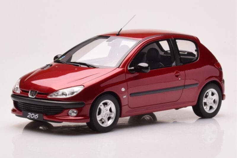 Peugeot 206 S16 Sarkans Otto 1:18