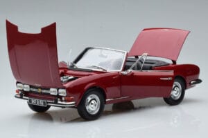 Peugeot 504 Kabriolets Sarkans Norev 1:18 184818 Metāls — attēls 2 no 8