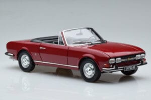Peugeot 504 Kabriolets Sarkans Norev 1:18 184818 Metāls — attēls 6 no 8