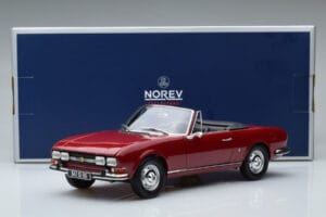 Peugeot 504 Kabriolets Sarkans Norev 1:18 184818 Metāls — attēls 8 no 8