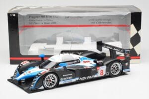 Peugeot 908 HDI FAP LMP1 #8 M. Lamy / S. Sarrazin / A. Wurz 5th Place 24 Hours of Le Mans 2008 Minichamps 1:18 150081208 Metā — attēls 6 no 6
