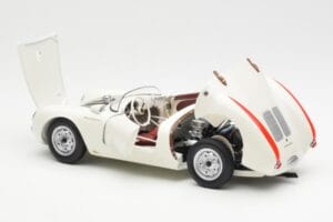 Porsche 550 Spyder 70 Gadu Izdevums Balts Schuco 1:18 450033300 Metāls — attēls 5 no 8