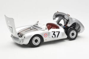 Porsche 550 RS Spyder #37 H. Polensky / R. von Frankenberg 24 Hours of Le Mans 1955 Schuco 1:18 450033400 Metāls — attēls 2 no 8