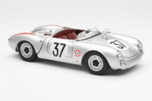 Porsche 550 RS Spyder #37 H. Polensky / R. von Frankenberg 24 Hours of Le Mans 1955 Schuco 1:18 450033400 Metāls — attēls 6 no 8